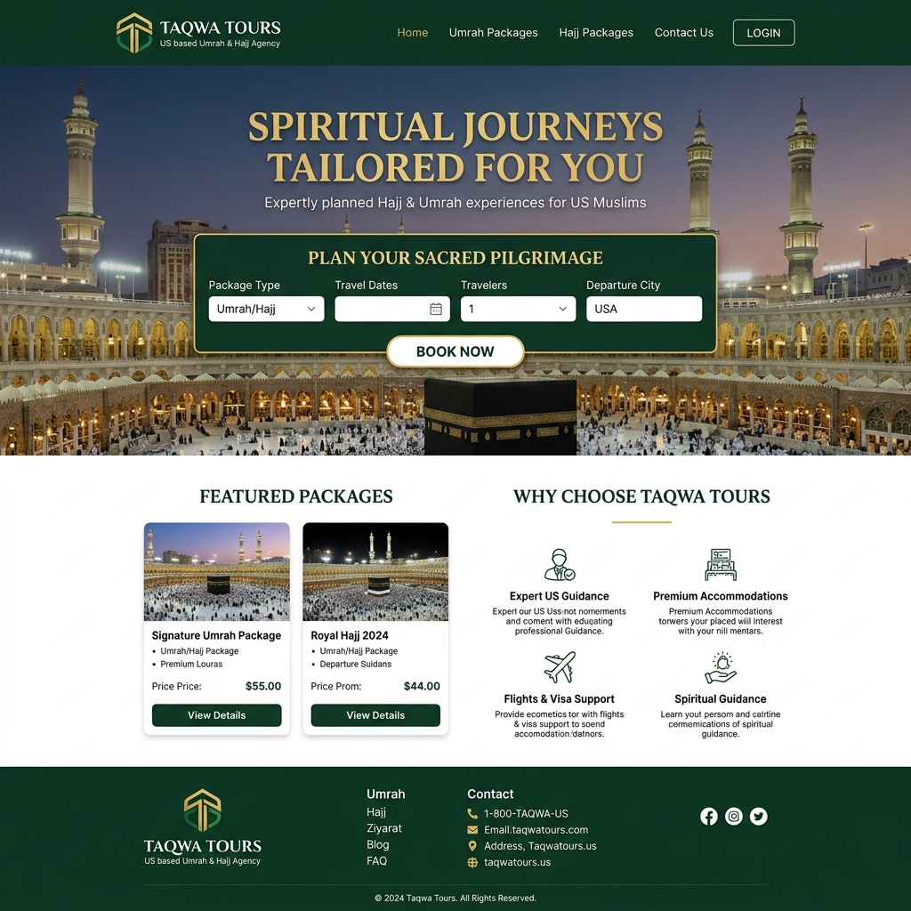 Taqwa Tours US project screenshot