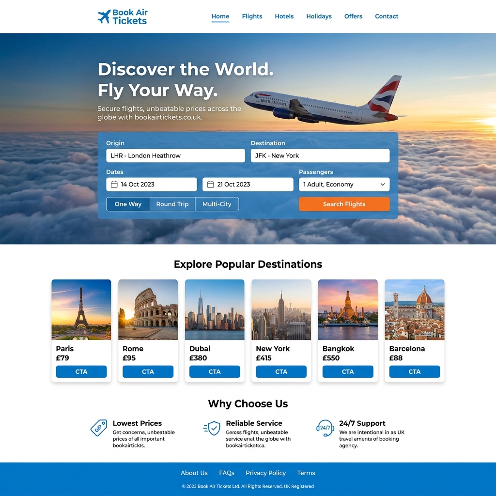 Book Air Tickets project screenshot
