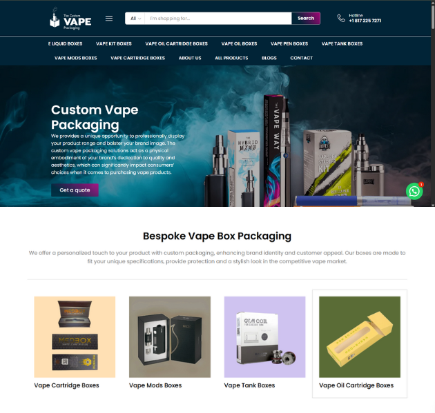 Custom Vape Packaging project screenshot