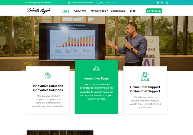 Personal Portfolio project screenshot